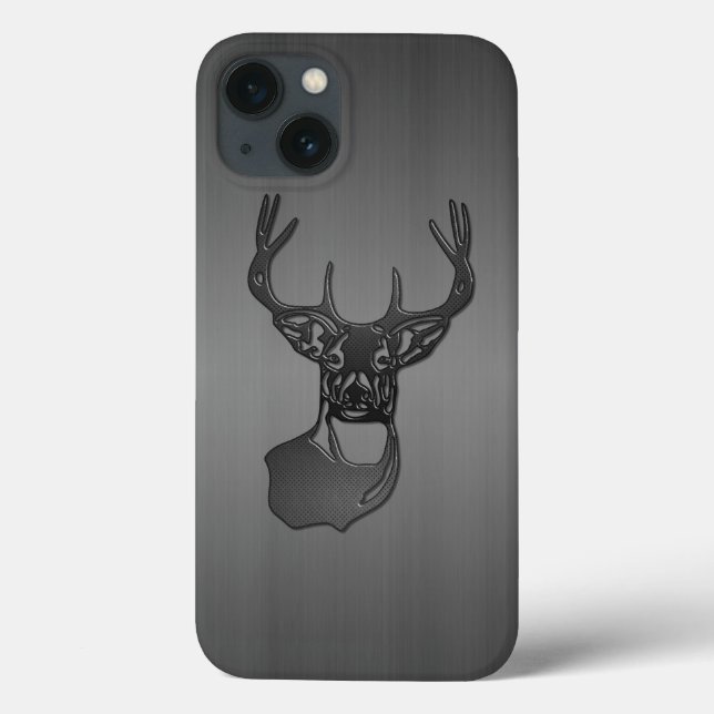 Trophy Buck Deer - Brushed Gun Metal Case-Mate iPh Case-Mate iPhone Hülle (Rückseite)