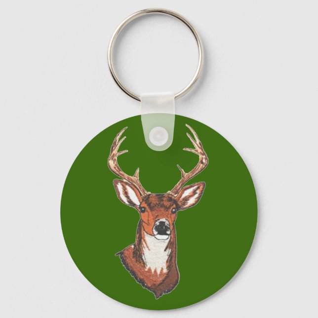 Trophy Buck Rack Mount Schlüsselanhänger (Vorderseite)