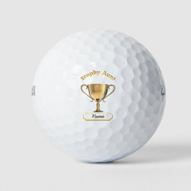 Trophy Cup für eine 'Tante'. Golfball (Vorderseite)