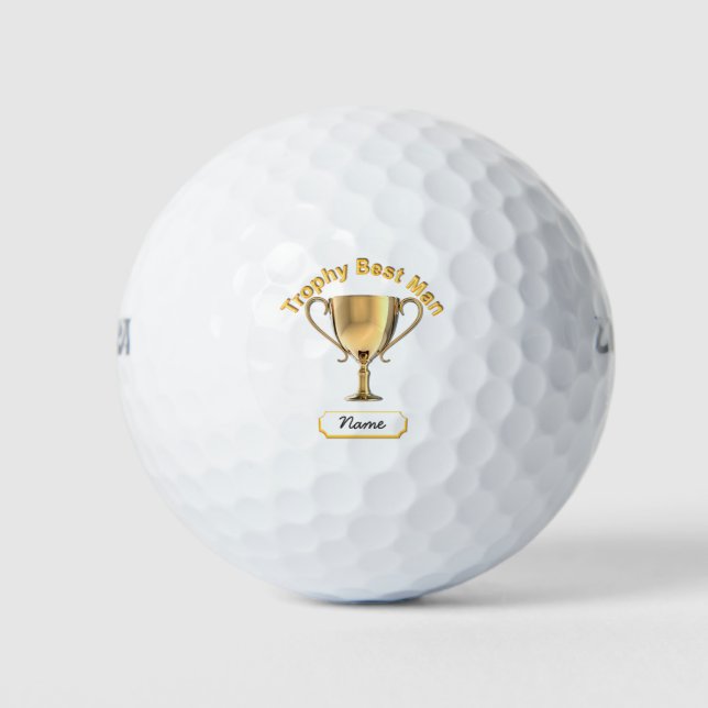 Trophy Cup für einen Trophäen 'Trauzeuge'. Golfball (Vorderseite)