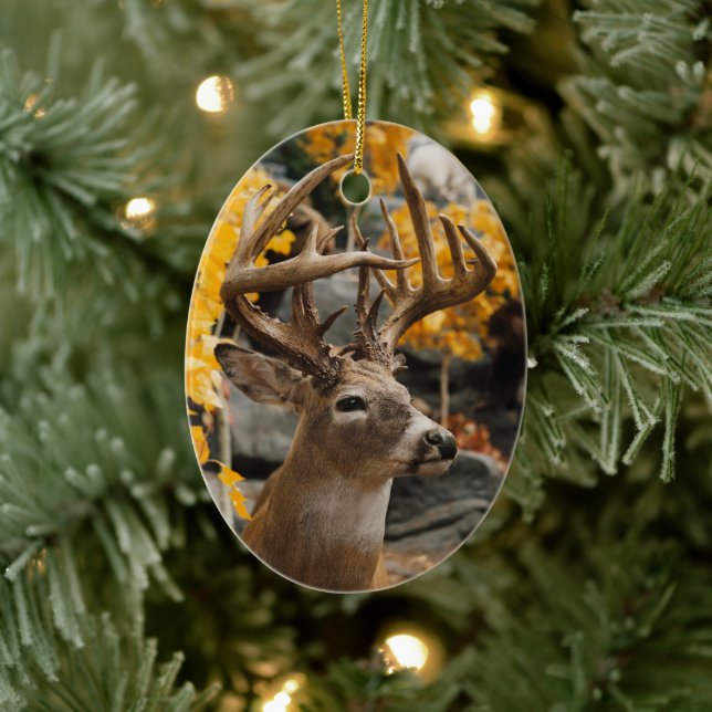 Trophy Deer Keramik Ornament (Baum)