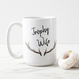 Trophy Ehefrau Hörnerspass Kaffeetasse
