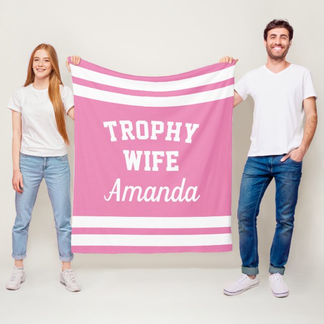 TROPHY EHEFRAU komische Fleecedecke für verheirate (Beispiel)