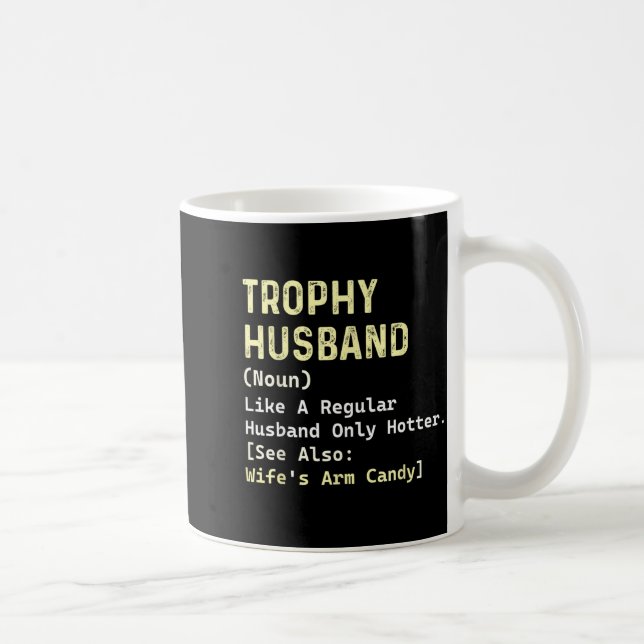 Trophy Ehemann Definition Frau Arm Grafik Kunst Kaffeetasse (Rechts)
