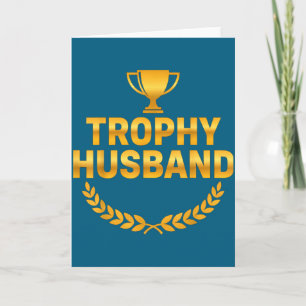 Trophy Ehemann Hochzeit Jubiläum Illustration Karte