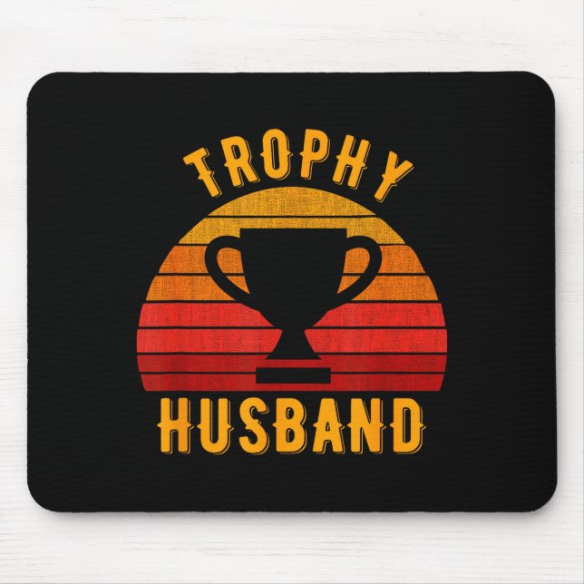 Trophy Ehemann Lustiges Design für Illustration Mousepad (Vorne)