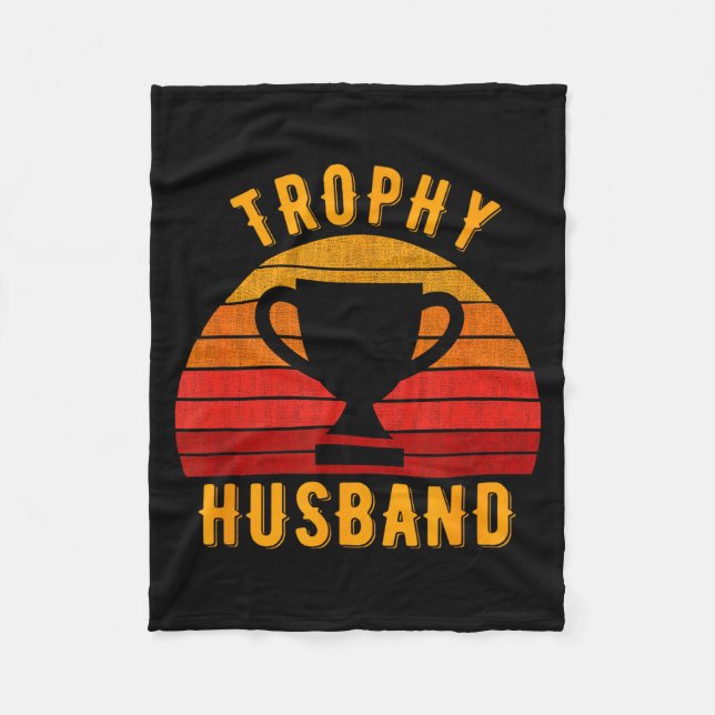 Trophy Ehemann Lustiges Design für Kunstwerke Fleecedecke (Vorderseite)