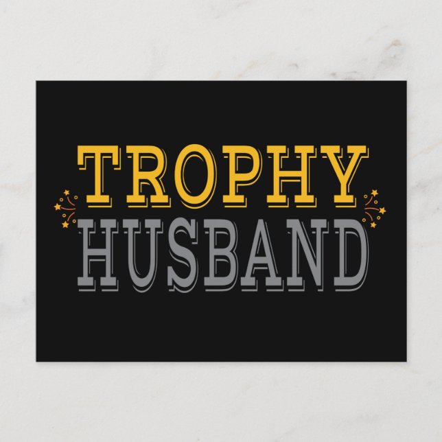 Trophy-Ehemann Postkarte (Vorderseite)