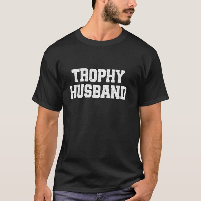 Trophy Ehemann Smart Hubby Dad Männer Bräutigam De T-Shirt (Vorderseite)