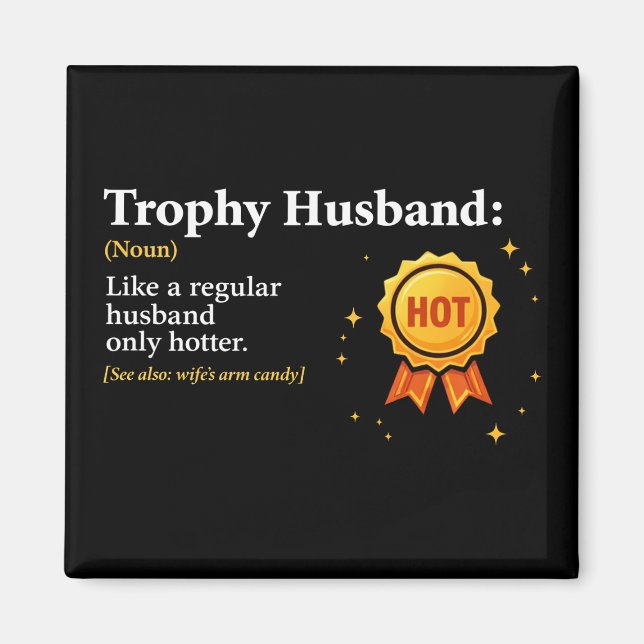 Trophy Ehemann Weltbester Ehemann 1. Platz Magnet (Vorne)