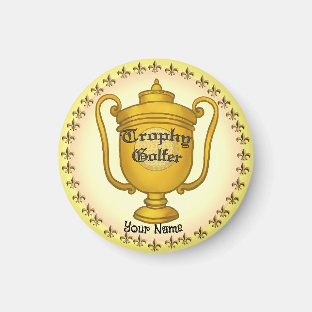 Trophy Golfer Golf Magnet (Vorne)