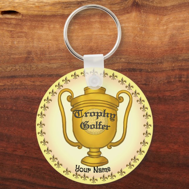 Trophy Golfer Golf Schlüsselanhänger (Vorderseite)