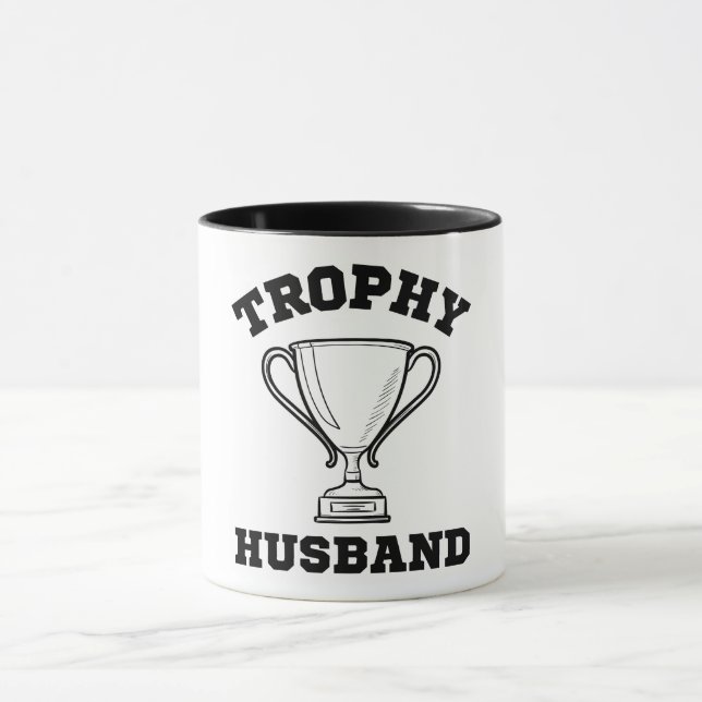 Trophy Husband Wedding Anniversary Tasse (Zentrum)