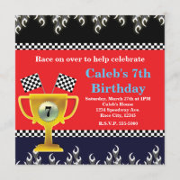 Trophy & Race Flags Party Einladungen