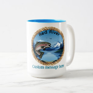 Trophy Regenbogenforelle Bergfischen Zweifarbige Tasse