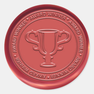 Trophy Sign Wax Siegel Runder Aufkleber