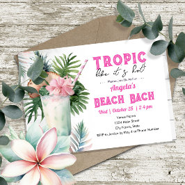 Tropic Beach Junggeselinnen-Abschied Einladung