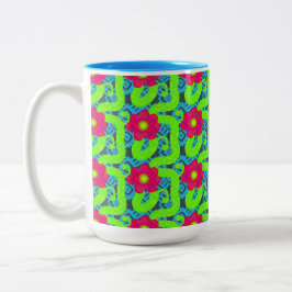 Tropic Floral Print Tasse