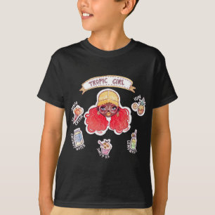 Tropic Girl mit Mango Ice Creme Kokospalme Yum T-Shirt