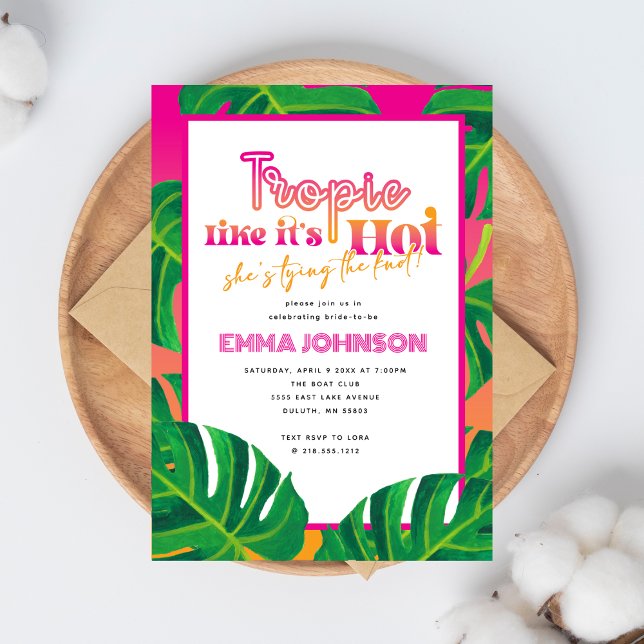 Tropic Like It's Hot Bachelorette Party Invitation (Créateur téléchargé)