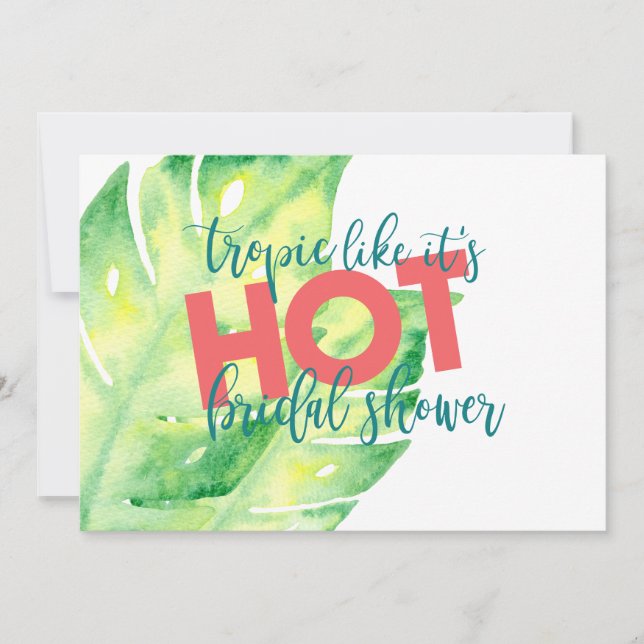 Tropic Like It's Hot Bridal Shower Invitation (Devant)
