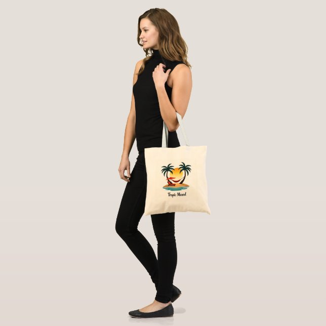 Tropic Mood Beach Vibe Tote Bag Tragetasche (Vorderseite (Model))