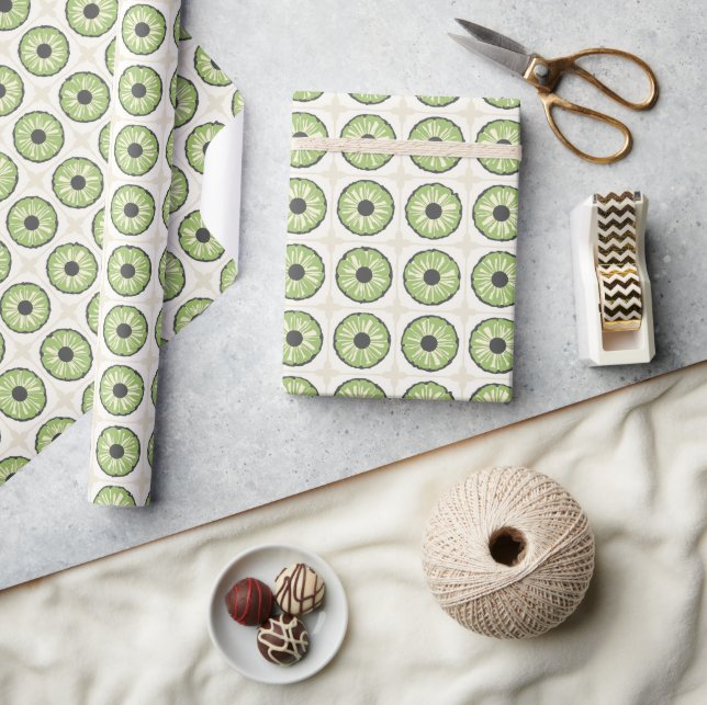 Tropic Slice Leafy Green Geschenkpapier (Basteln)