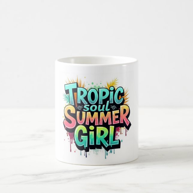Tropic Soul Summer Girl Graffiti Mug Kaffeetasse (Mittel)