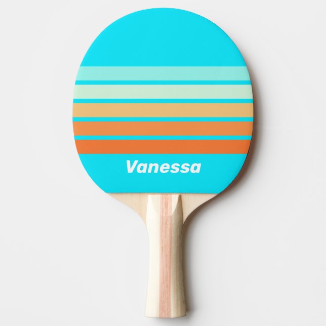 Tropic Splash Across Striping with Name Tischtennis Schläger (Vorderseite)