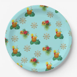 Tropica Plate Aqua Pappteller