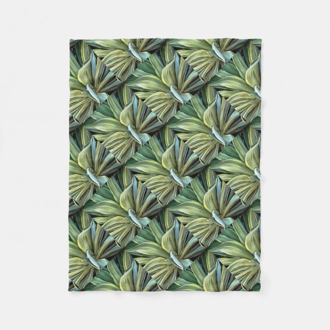 Tropical Agave Art Fleecedecke (Vorderseite)