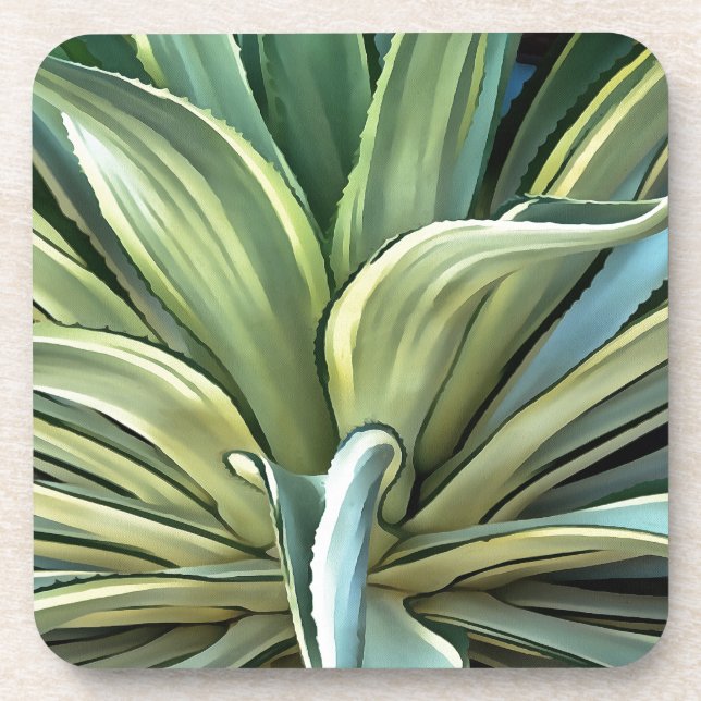 Tropical Agave Art Untersetzer (Vorderseite)