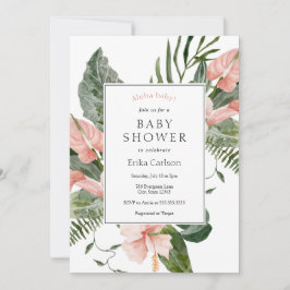 Tropical Aloha Baby Shower Einladung