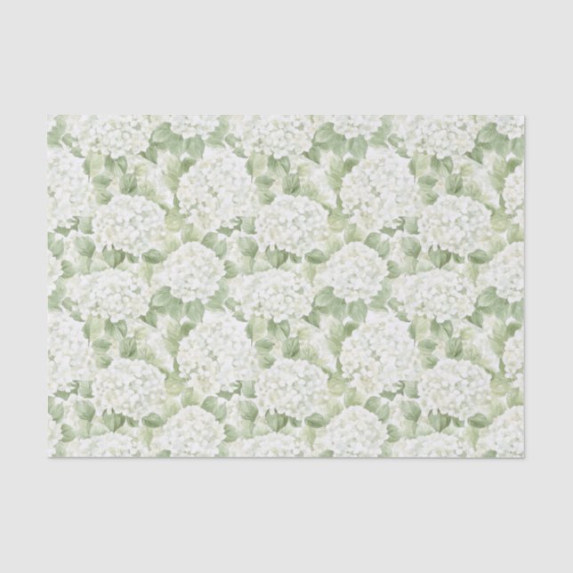 Tropical Aloha Beach Hydrangea Blumenhochzeit Seidenpapier (Vorderseite)