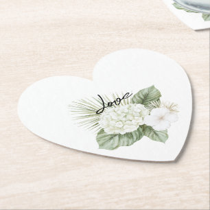 Tropical Aloha Beach Hydrangea Blumenhochzeit Untersetzer
