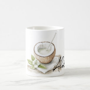 Tropical Aloha Coconut Blume Kaffeetasse