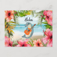 Tropical Aloha Denken Sie an Sie Dolphin Guitar