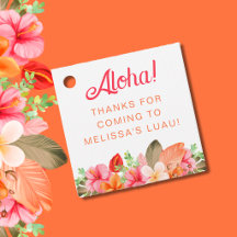 Tropical Aloha Floral Birthday Luau Party 