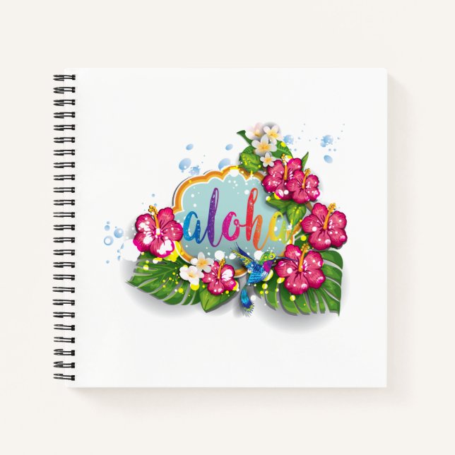Tropical Aloha Summer Design Notizbuch (Vorderseite)