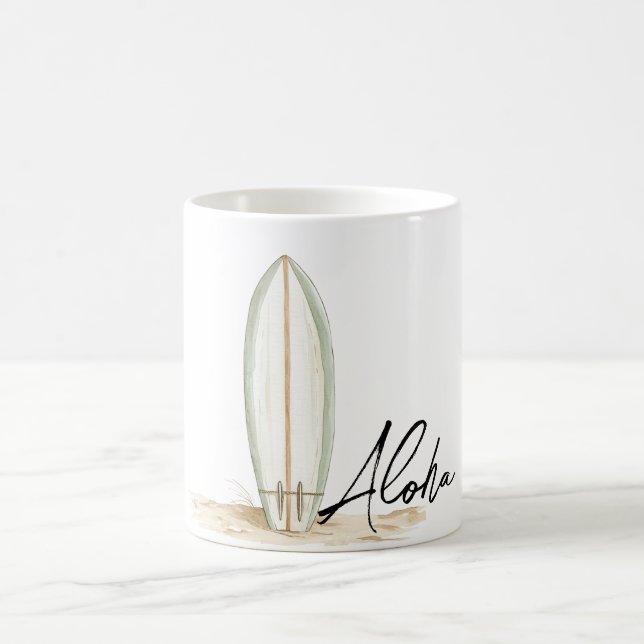 Tropical Aloha Surf Board Kaffeetasse (Mittel)