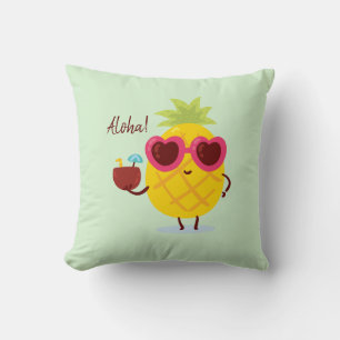 Tropical Ananas Aloha Coussin Décoratif Ananas