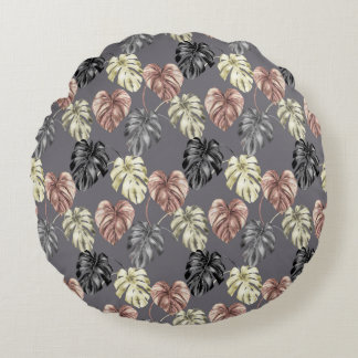 Tropical Animal Print & Greenery Series Design 36 Rundes Kissen