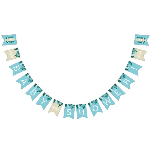 Tropical Aqua Baby an Bord Wimpelkette (Alle)