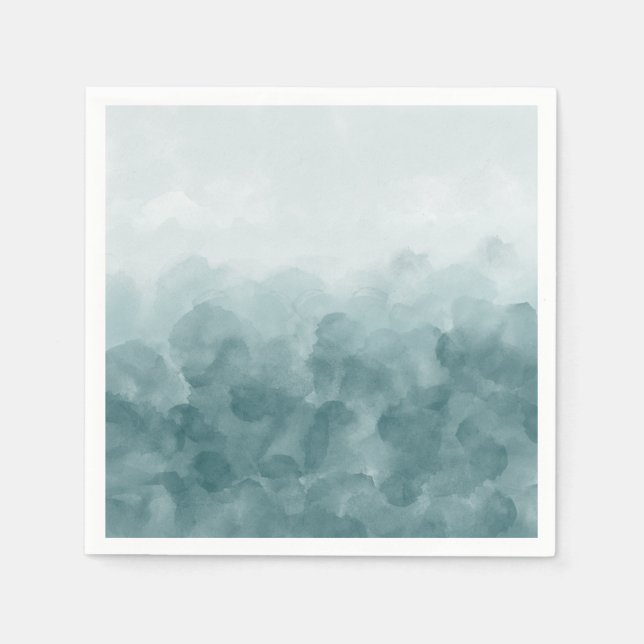 Tropical Aquamarin Blue Watercolor Serviette (Vorderseite)