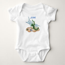 Tropical Baby Dinosaurier Individuelle Name Baby B Strampler