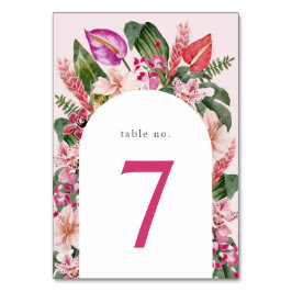 Tropical Baby Dusche Tischnummer