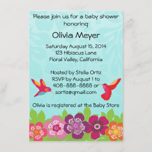 Tropical Baby Shower Einladung