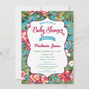 Tropical Baby Shower Einladung Luau Neutral