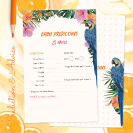 Tropical Baby Shower Predictions Advice Game