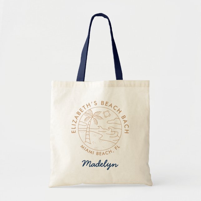 Tropical Bachelorette Beach Bach Tragetasche (Vorne)